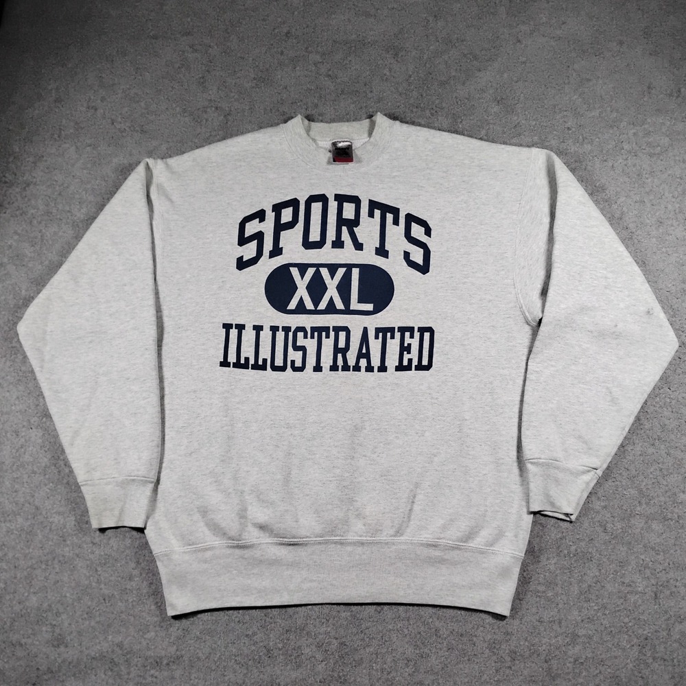 Vintage Fruit of the Loom Sports Illustrated Men's Gray Crewneck Sweatshirt XL